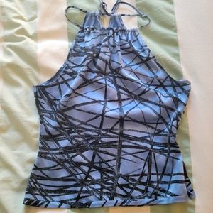 100% Silk BCBG MaxAzria Tie Neck Blouse